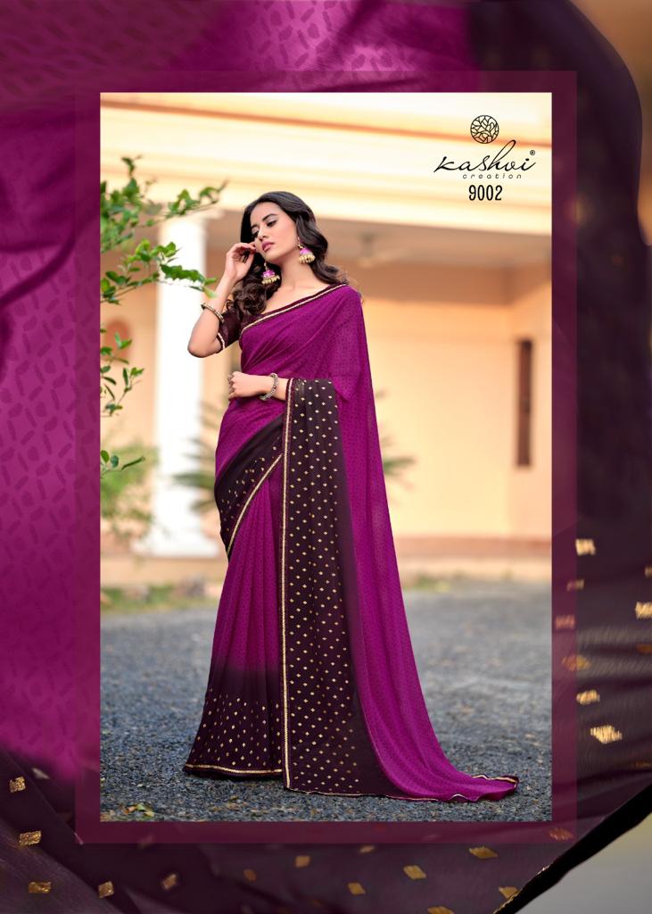 Kashvi Soundarya Fancy Party Wear Georgette Heavy Saree Collection